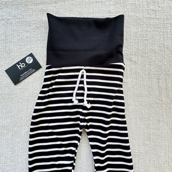 NEW Hazel Bleu Black and White Striped Pants 18-24mo - Picture 2 of 3